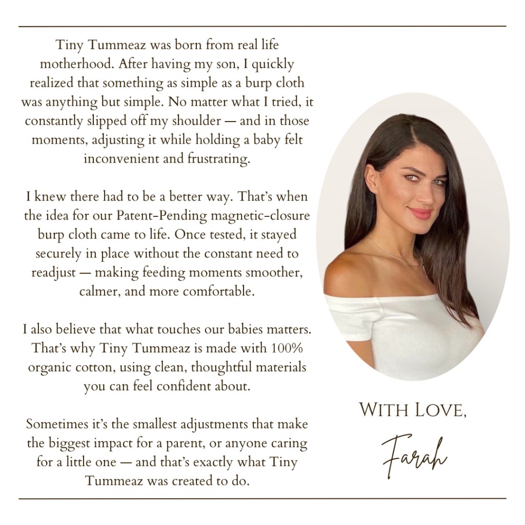 Farah, founder of Tiny Tummeaz, and her founding story